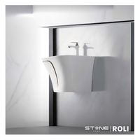Lavatorio Semi-Standing ROLI Blanco C/ Negro Stone