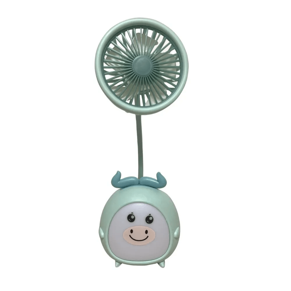 Mini Ventilador con Lampara Fan Verde