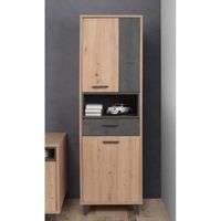 Mueble de Cocina Moderno Hinata Marrón y Negro R&R MUEBLES