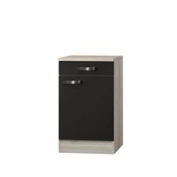 Mueble de Cocina Moderno Tenten Marrón y Negro R&R MUEBLES