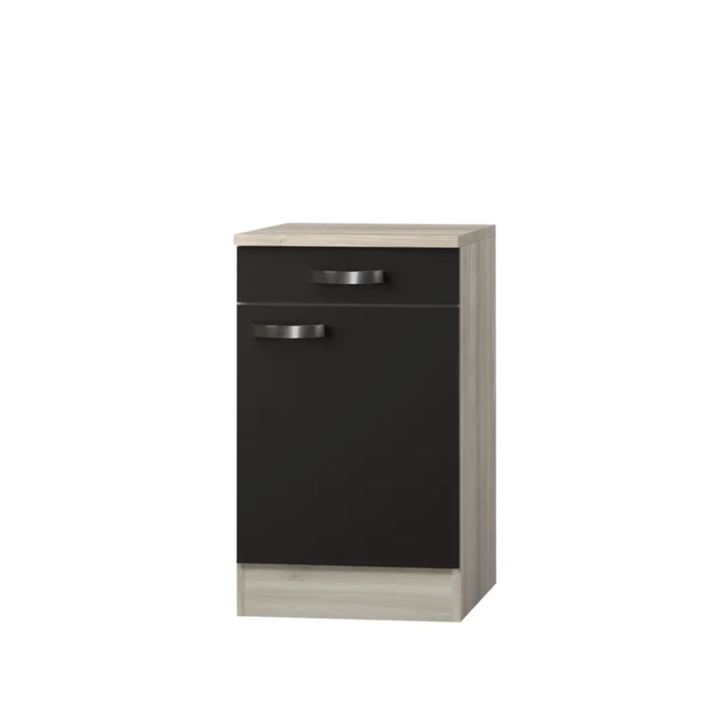 Mueble de Cocina Moderno Tenten Marrón y Negro R&R MUEBLES