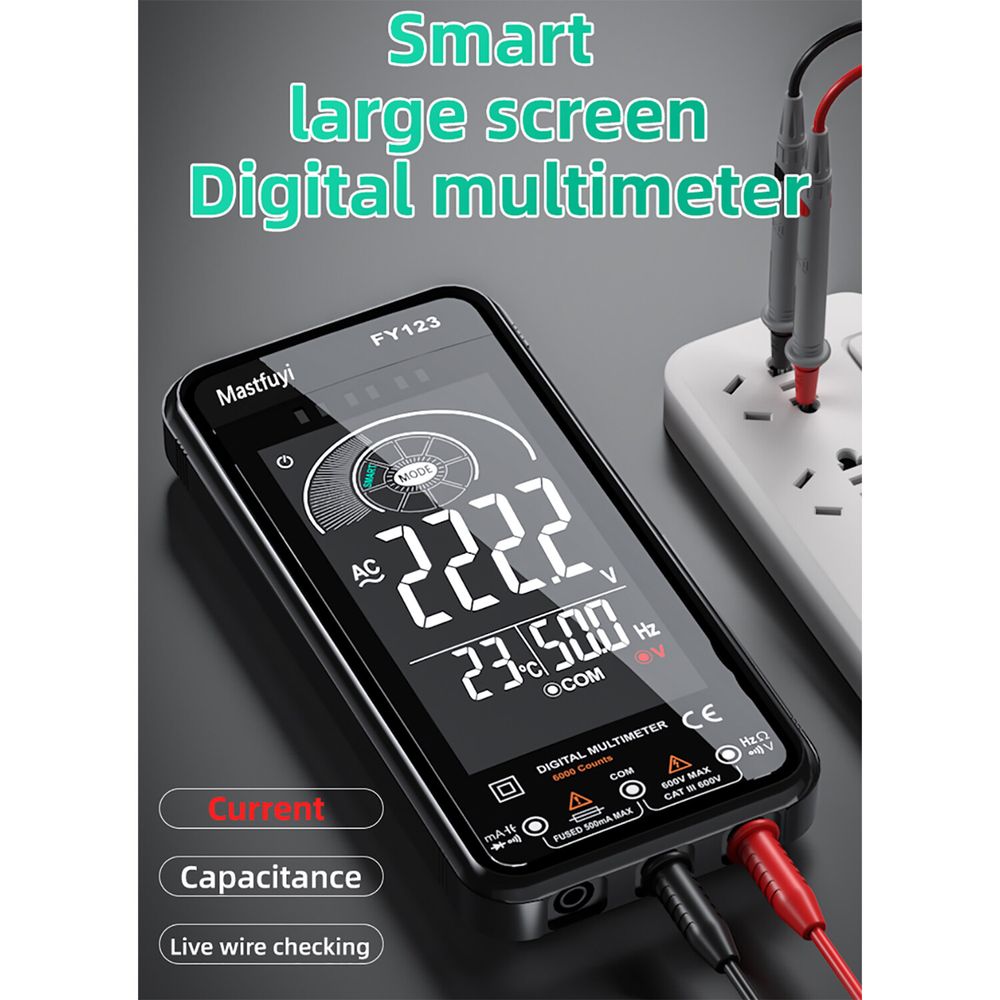 Multímetro Digital Mastfuyi Fy123 Pantalla Lcd 6000 Cuentas - Promart