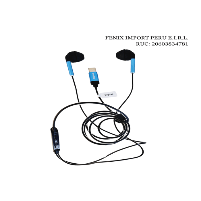 Audífono Estéreo de alta calidad Tipo C EWTTO Azulino