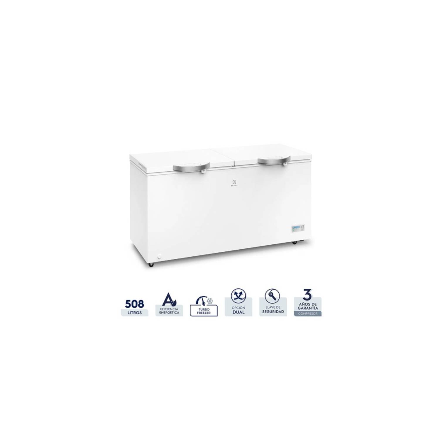 Congelador Horizontal Electrolux 508L Frost Blanco EFC50W2HTW