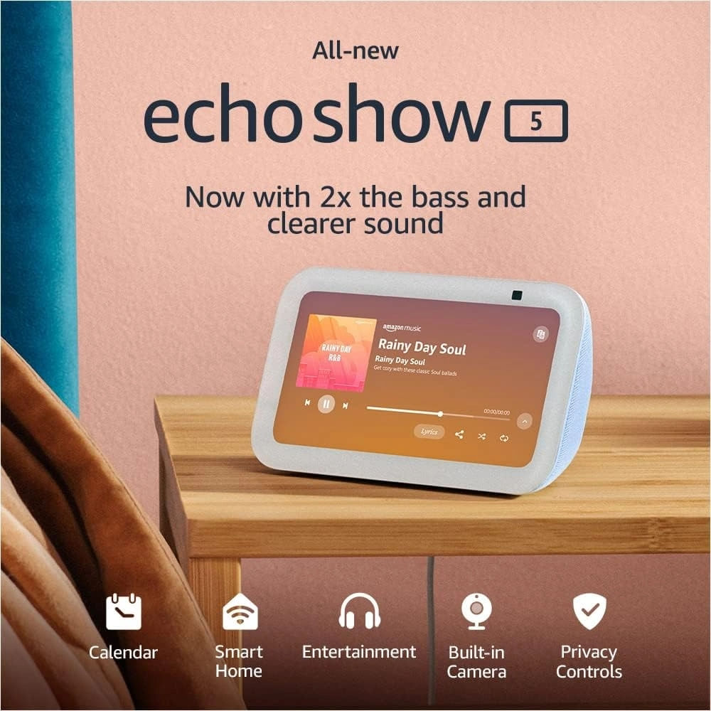 Echo Show 5 3ra Gen 2023 Pantalla Inteligente Azul Cielo