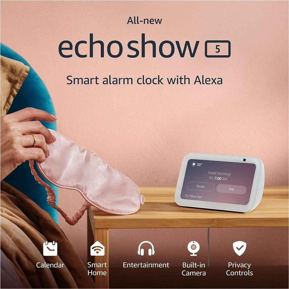 Echo Show 5 3ra Gen 2023 Pantalla Inteligente Blanco Glaciar
