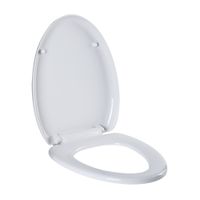 Asiento de Inodoro Elongado Vainsa Blanco con Caída Lenta
