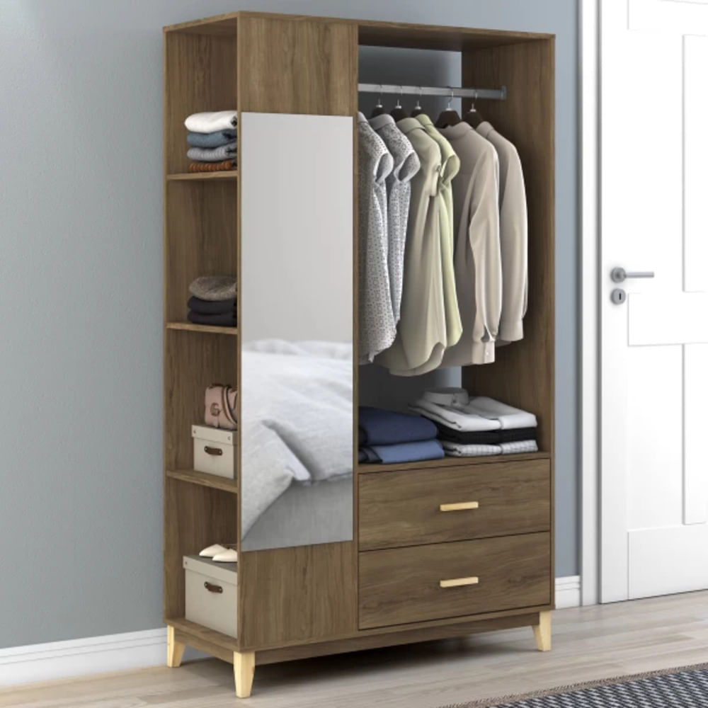 Armario Vestidor Las Vegas color Marrón 2 cajones TU MESITA