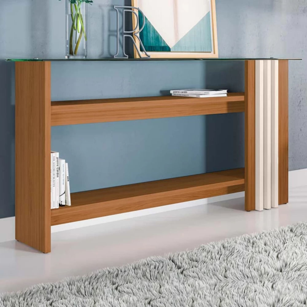 Recibidor Moderno Frizz color Marrón/Blanco TU MESITA