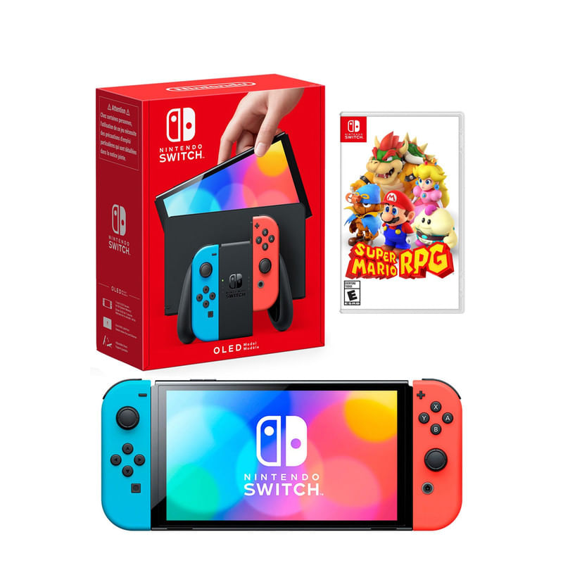 Consola Nintendo Switch Oled Neon + Mario RPG