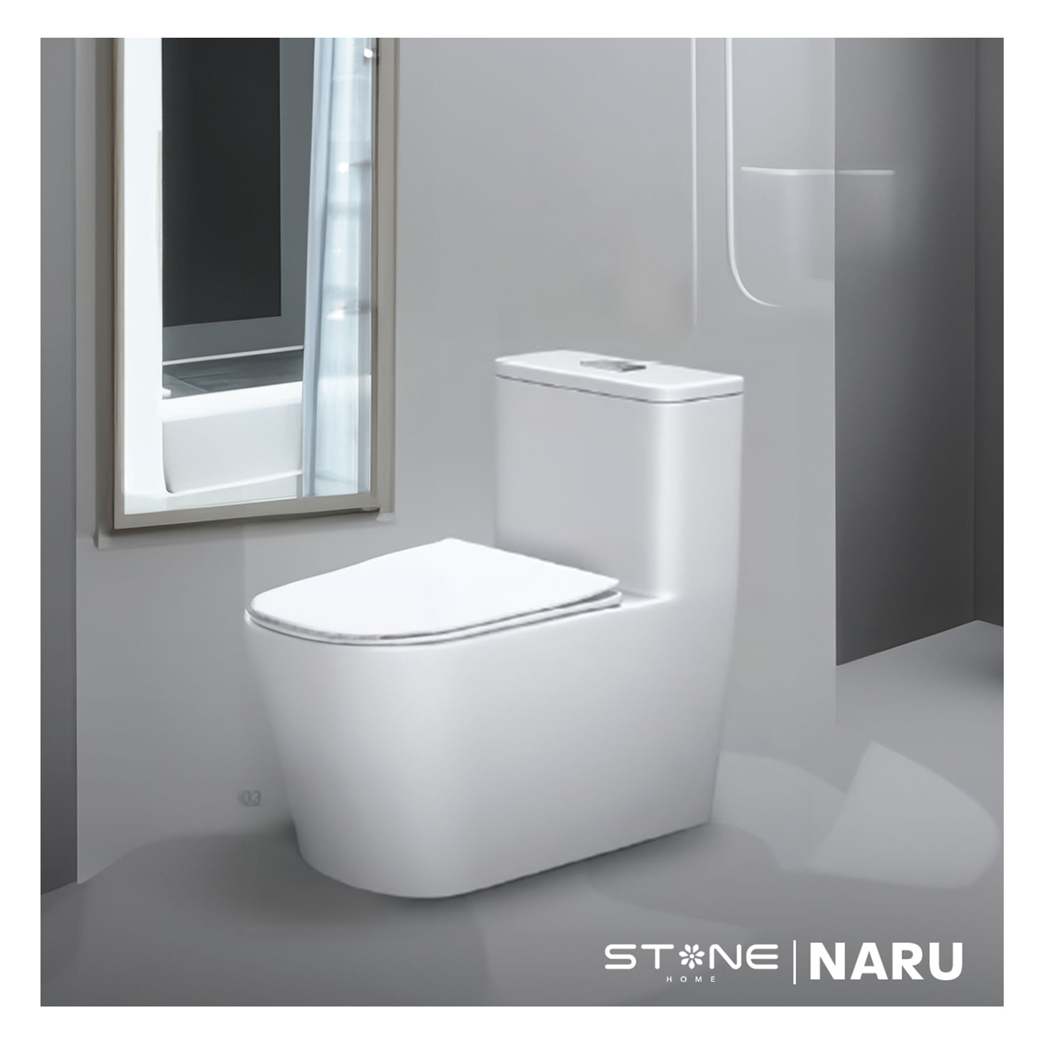 Inodoro Minimalista Naru Blanco Stone