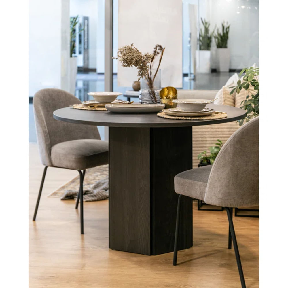 Mesa de Comedor Extensible Moderno Lain Negro R&R MUEBLES