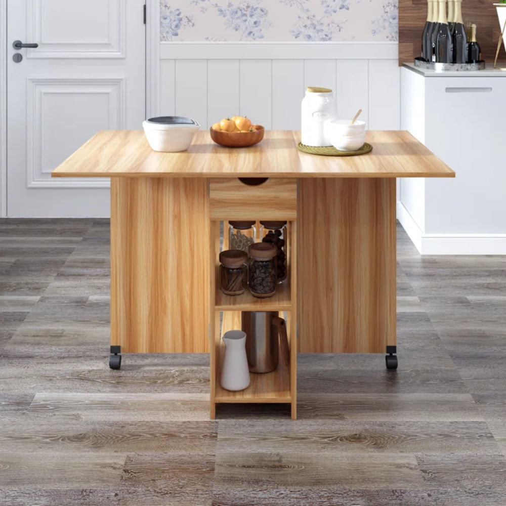 Mesa de Comedor Extensible Moderno Yogiri Marron R&R MUEBLES