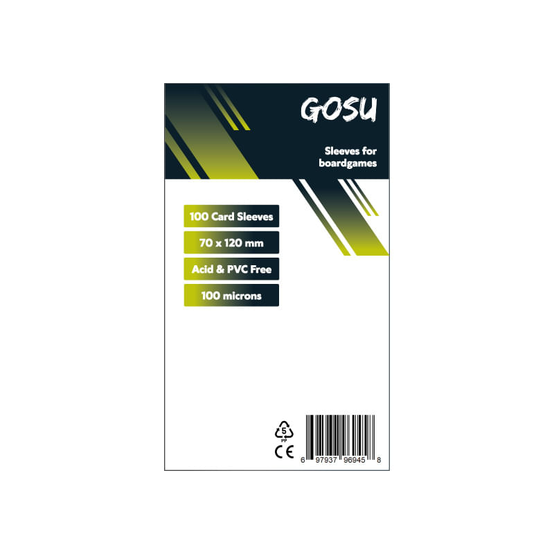 Accesorios Fundas Premium 70 X 120 Mm For Boardgames 100 Pcs 100 Micras Gosu