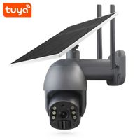 Cámara Seguridad Wifi Tuya Smart 3MP 8W Panel solar 2,5"" PTZ Batería Recargable PST-SQ-WF-3MP