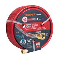 Manguera 5/8"" super reforzada 4 capas 30 m conexiones metal Truper 16040