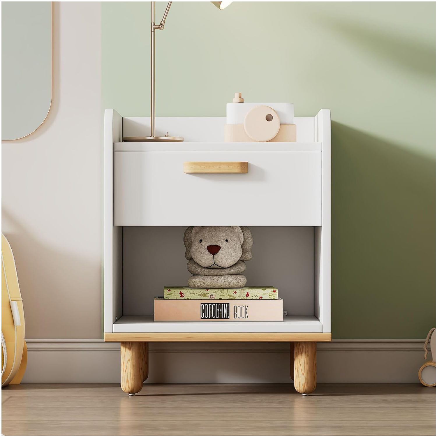 Velador Vintage para Niños Mickey Ventitas Home Blanco