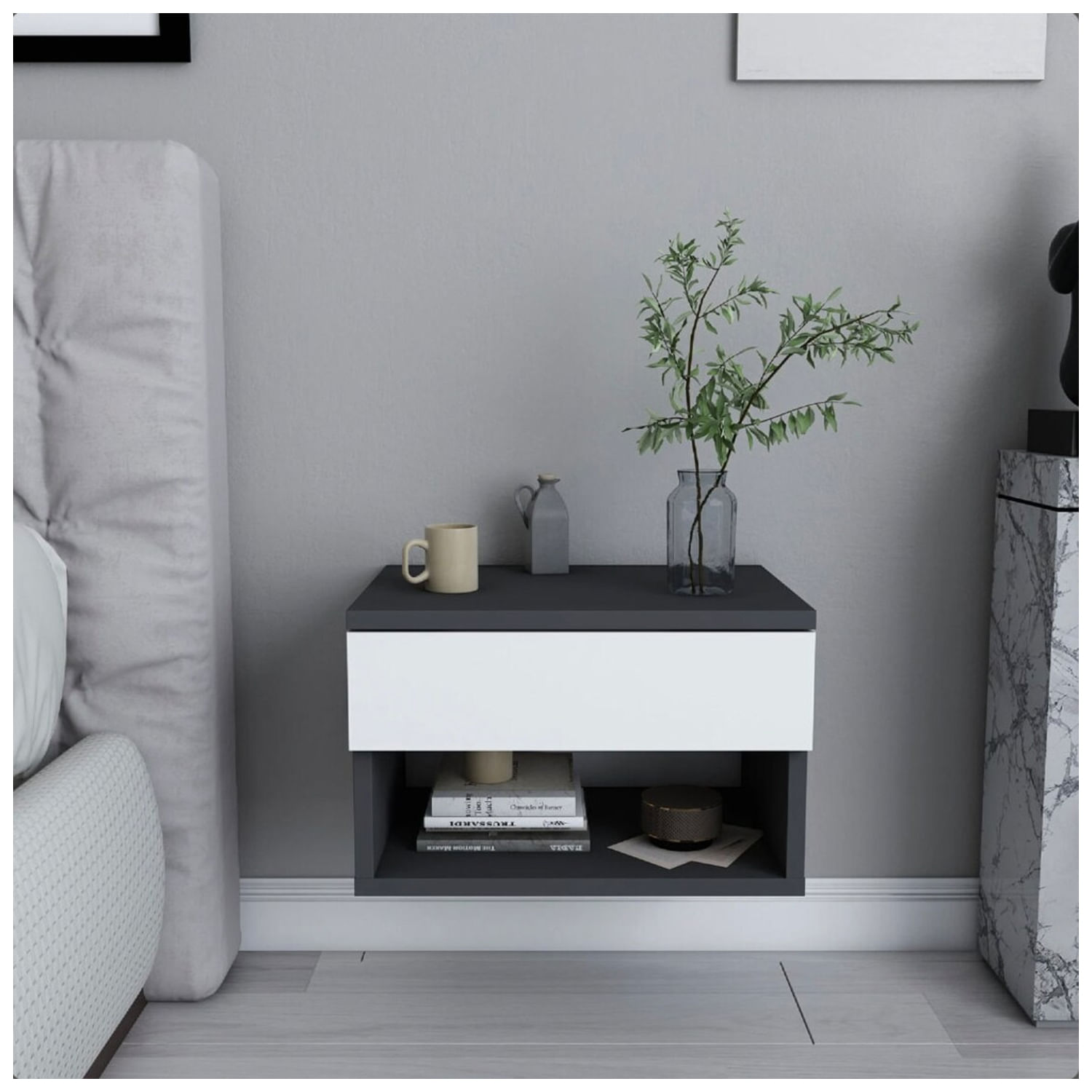 Velador Flotante Kletta Ventitas Home Negro y Blanco