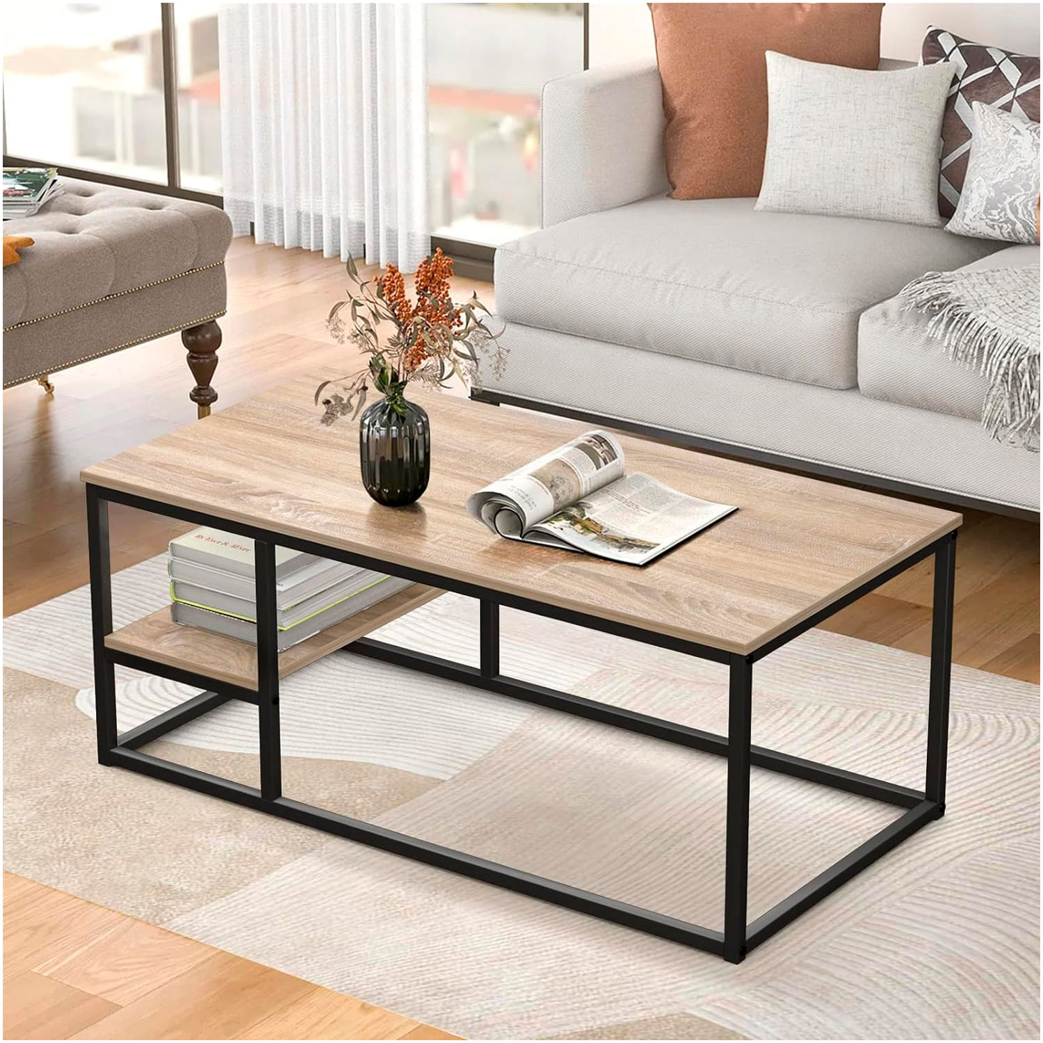 Mesa de Centro Industrial Caipirinha Ventitas Home Macadamia