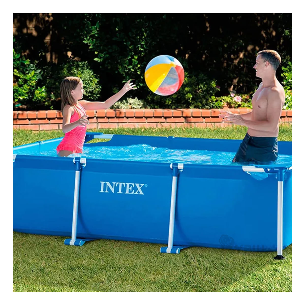 Piscina Rectangular Parante para la Familia 220 x 150 x 60 cm