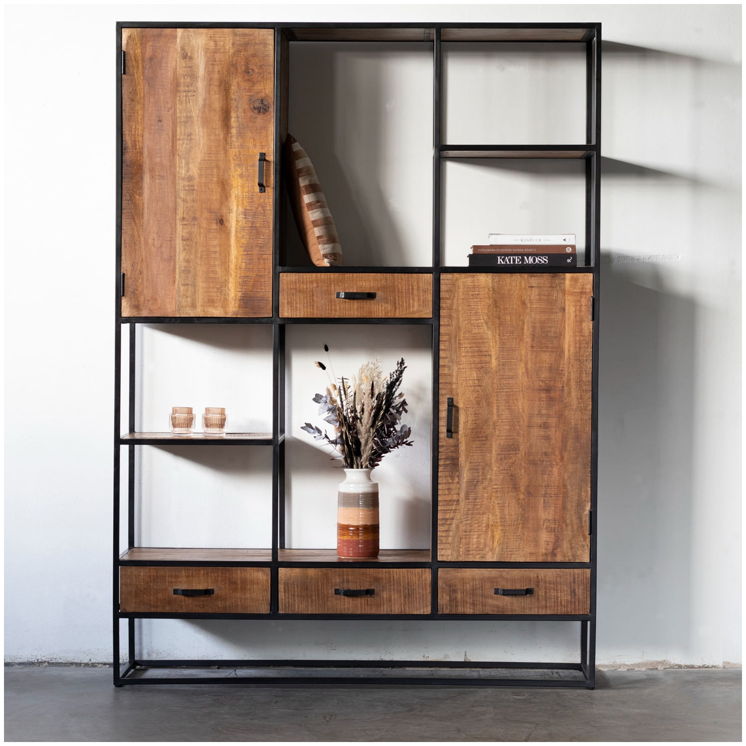 Librero Industrial Dominiqué Ventitas Home Caramelo
