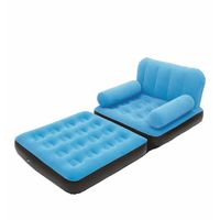 Sofa Cama Inflable Sillon Puff Gigante de Hogar Terraza Habitacion Celeste