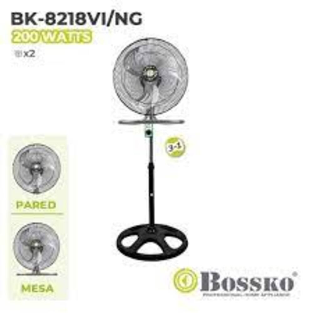 Ventilador 3 en 1 Bossko Bk-8218vi-ng Motor de 200W