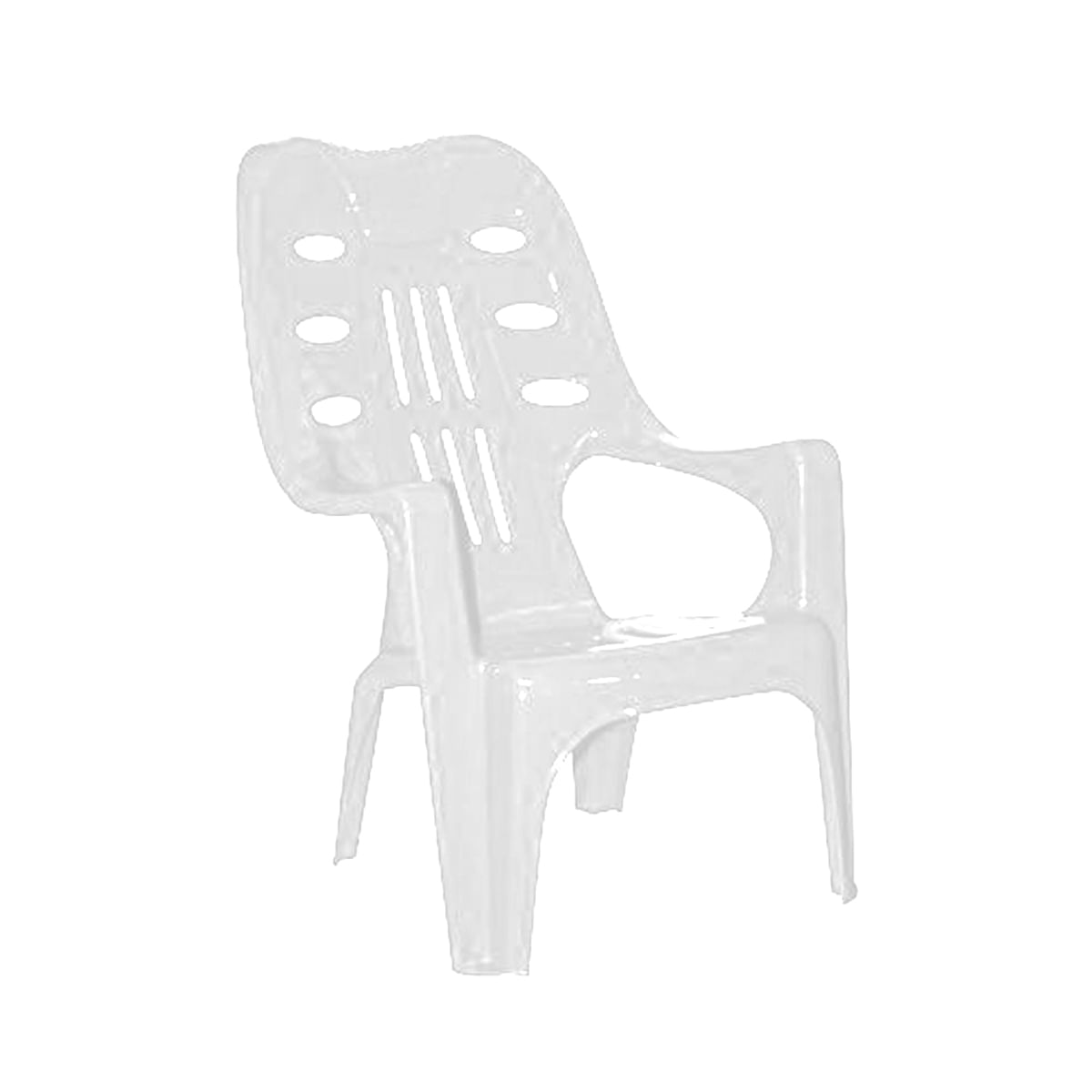 Sillón Silla Inti De Plástico Con Brazos Blanca Antideslizante Playa Terraza