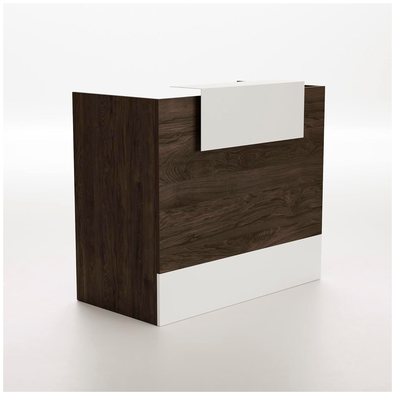 Counter para Recepción Danfra Ventitas Home Carbón y Blanco