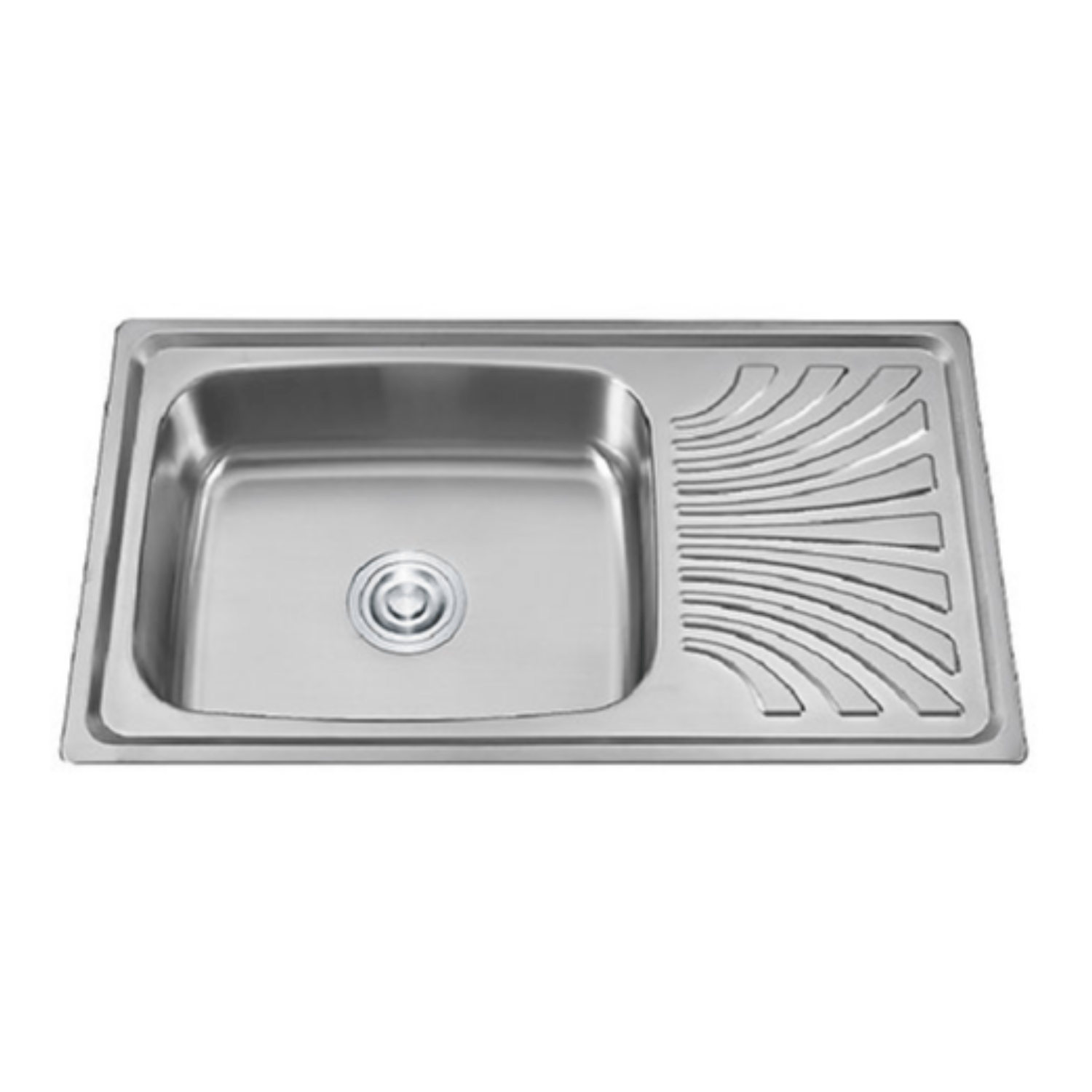 Lavadero para cocina acero 1 poza con escurridero XM 90cm x 50cm