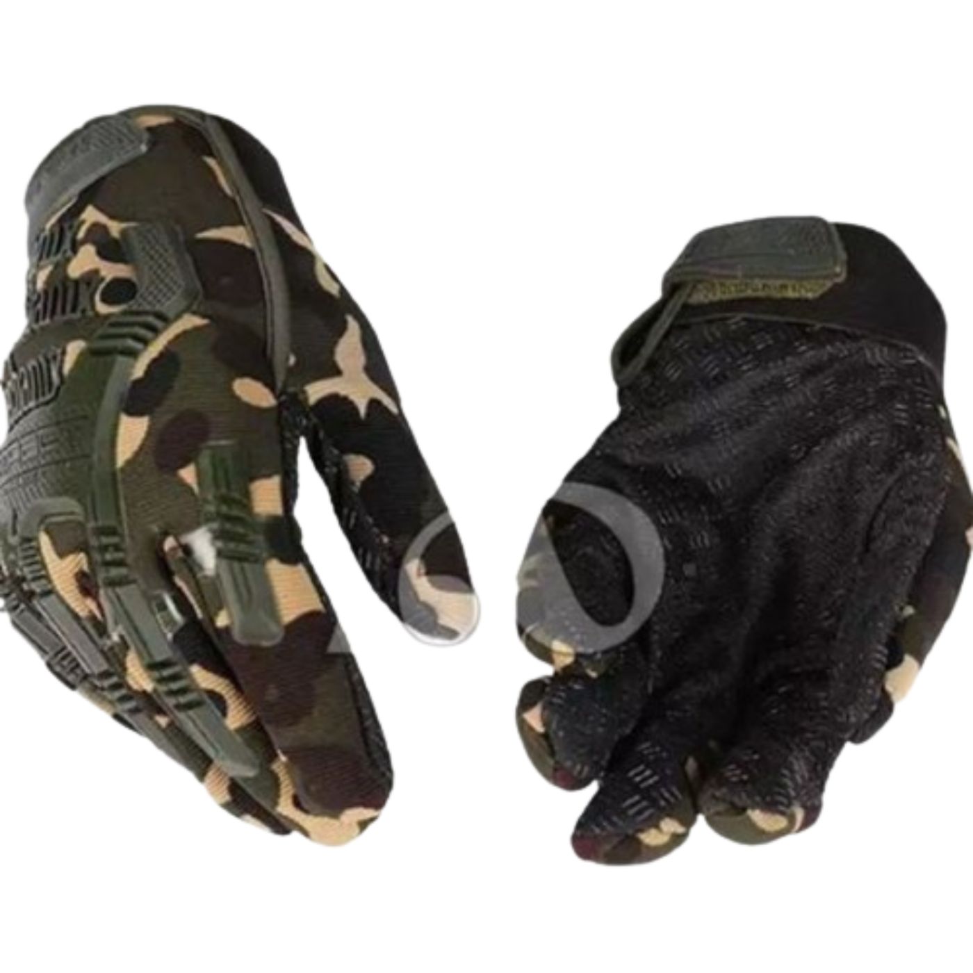 Guantes de Moto Camuflados Militar Spencer Proteccion en nudillos Talla L/XL