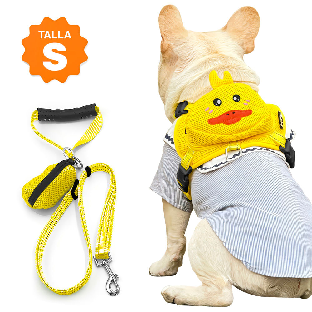 Mochila Arnés con Correa para Perros Talla S Patito R40