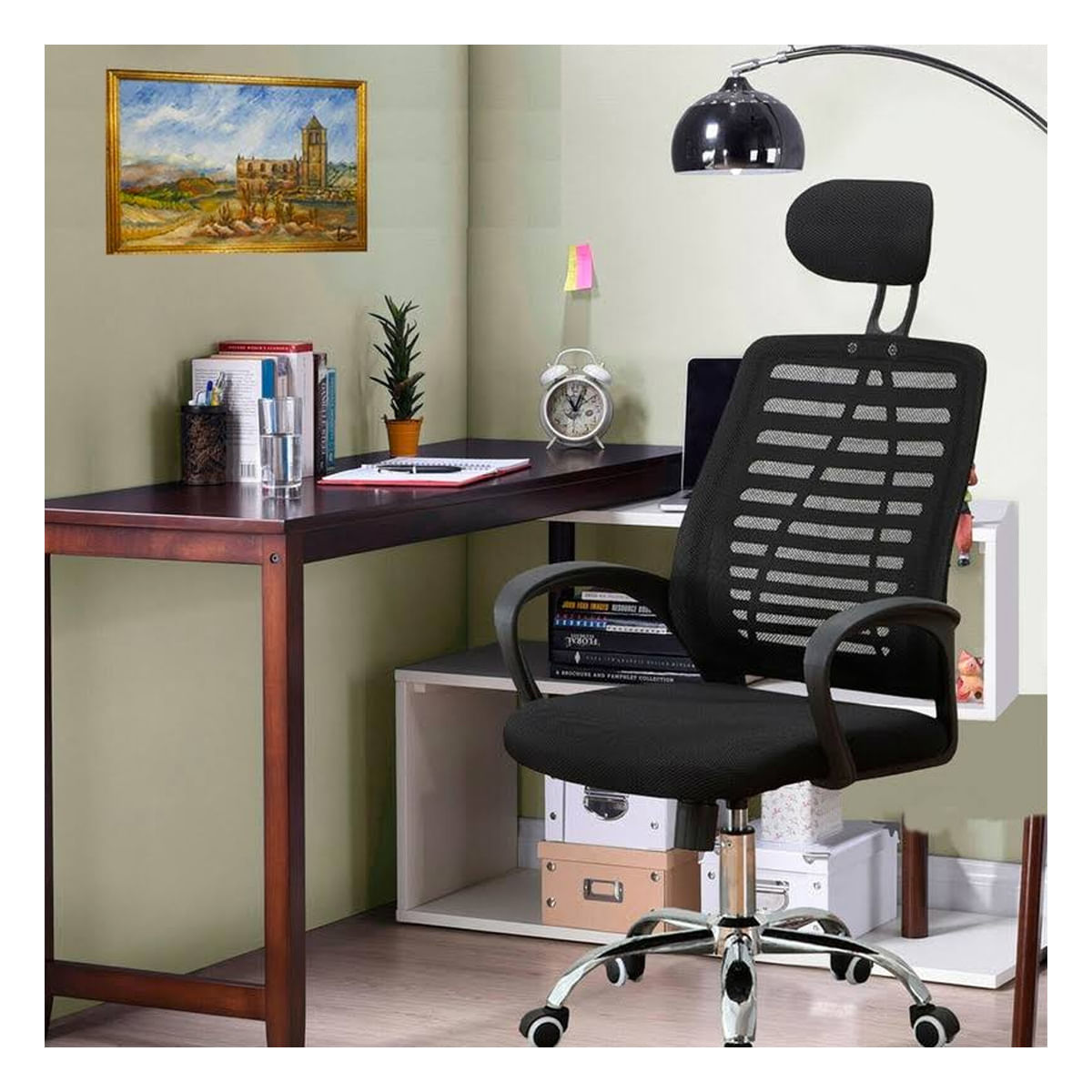 Silla De Oficina Ergonómica Directorio Elegante Negra