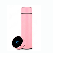 Termo Inteligente Led Rosado para tus Bebidas de Verano 500ML