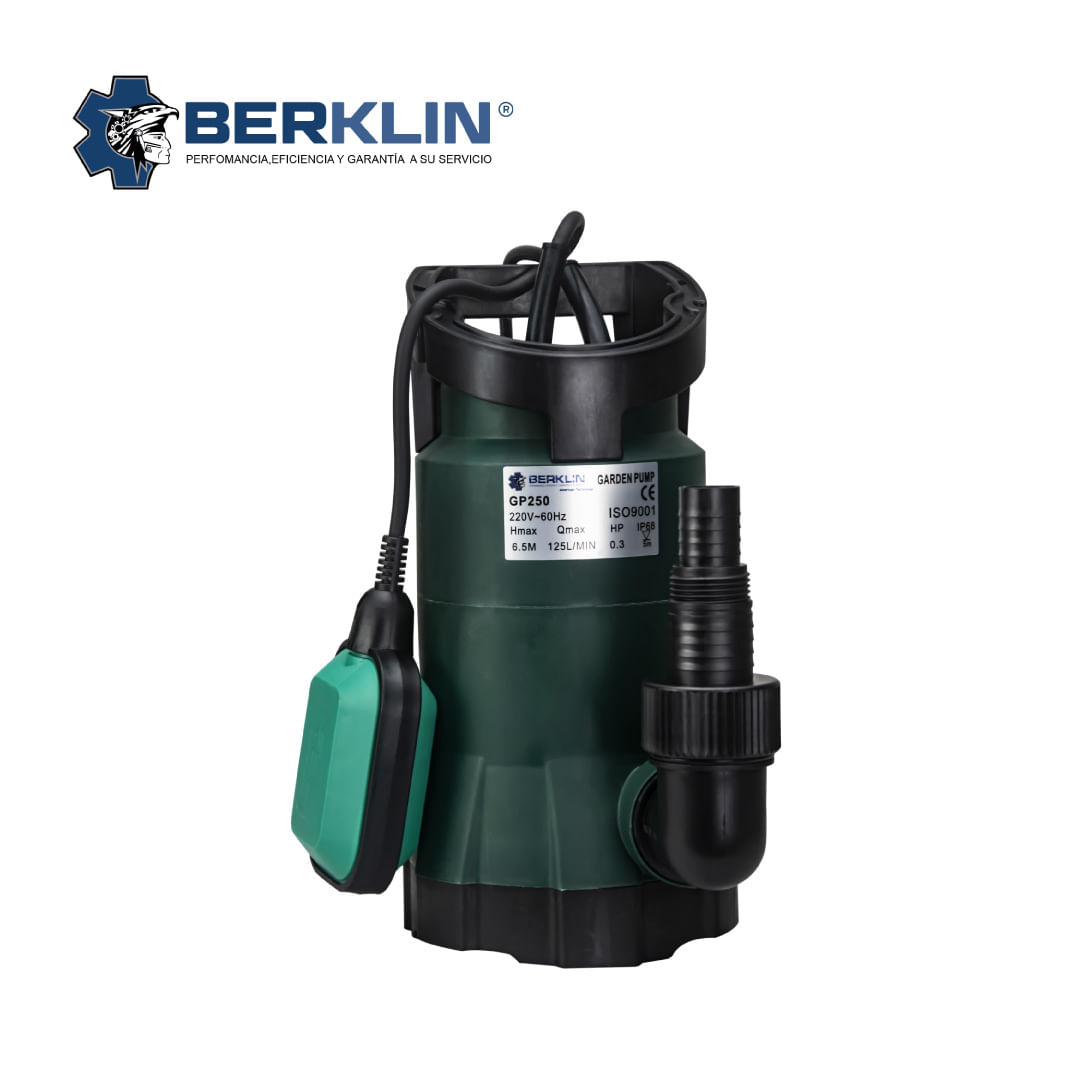Bomba de agua sumergible Berklin  para achique de 0.3 HP