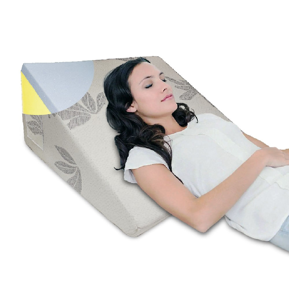 Almohada Cojín Antireflujo Aloe Vera con Gel Memory Foam Teraflex 64x60x30cm