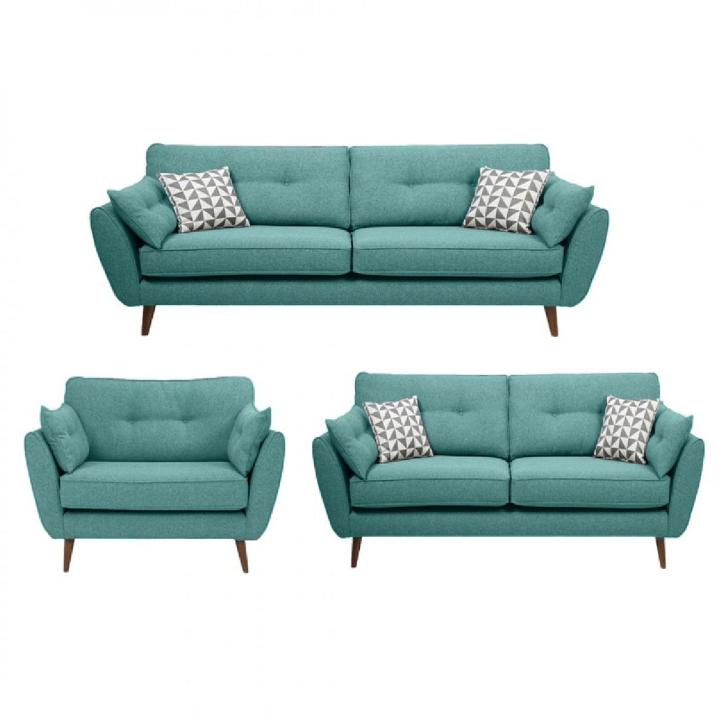 Juego de Sala Vintage 3 2 1 Altina Turquesa Juego de Sala Vintage 3 2 1 Altina Turquesa