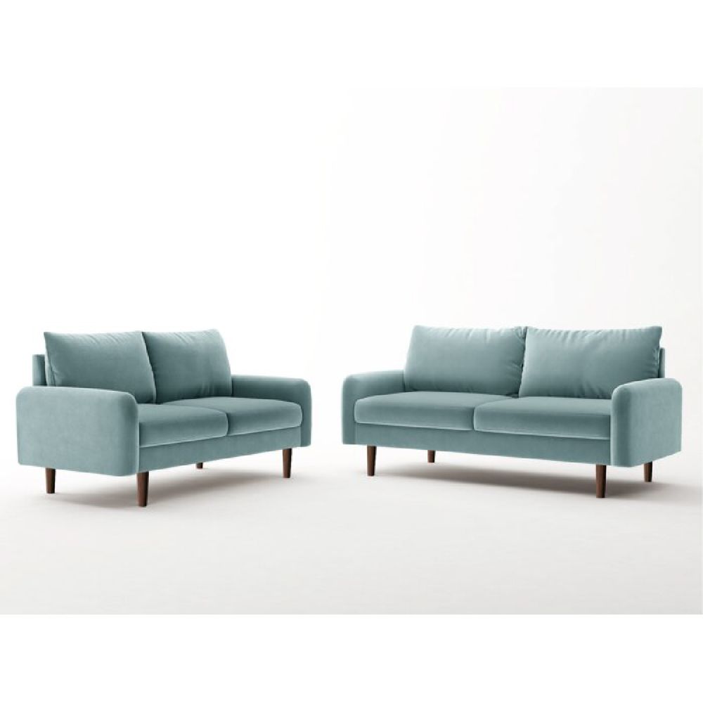 Juego de Sala Vintage 3 2 Vianna Celeste Juego de Sala Vintage 3 2 Vianna Celeste