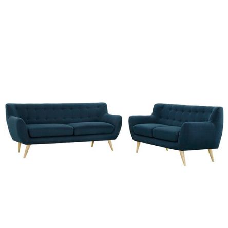 Juego de Sala Vintage 3 2 Avril Azul Cobalto ALTO HOGAR Juego de Sala Vintage 3 2 Avril Azul Cobalto ALTO HOGAR