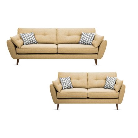 Juego de Sala Vintage 3 2 Altina Beige ALTO HOGAR Juego de Sala Vintage 3 2 Altina Beige ALTO HOGAR