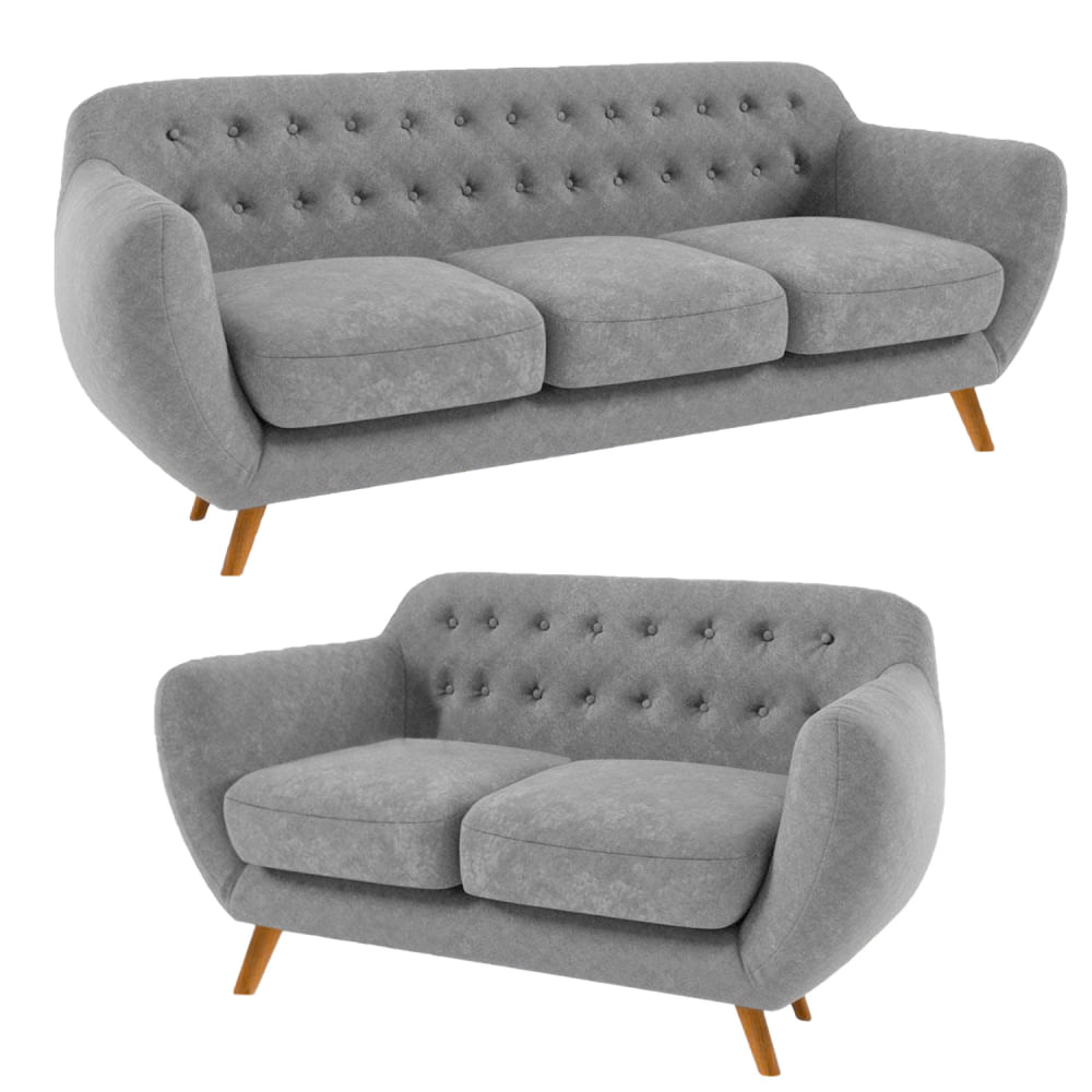 Juego de Sala Antuane 3 2 Gris ALTO HOGAR Juego de Sala Antuane 3 2 Gris ALTO HOGAR