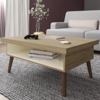 Mesa de Centro Lukas  color Natural/Blanco TU MESITA