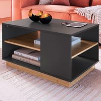 Mesa de Centro Minimalista Liverpool color Negro/Duna TU MESITA