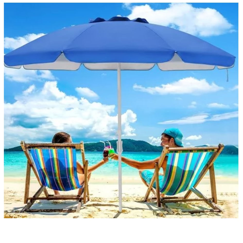 Sombrilla Playera Extragrande 210cm protección UV Funda