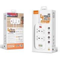 Tomacorriente Blanco 4 puertos USB - SC4407 Ldnio