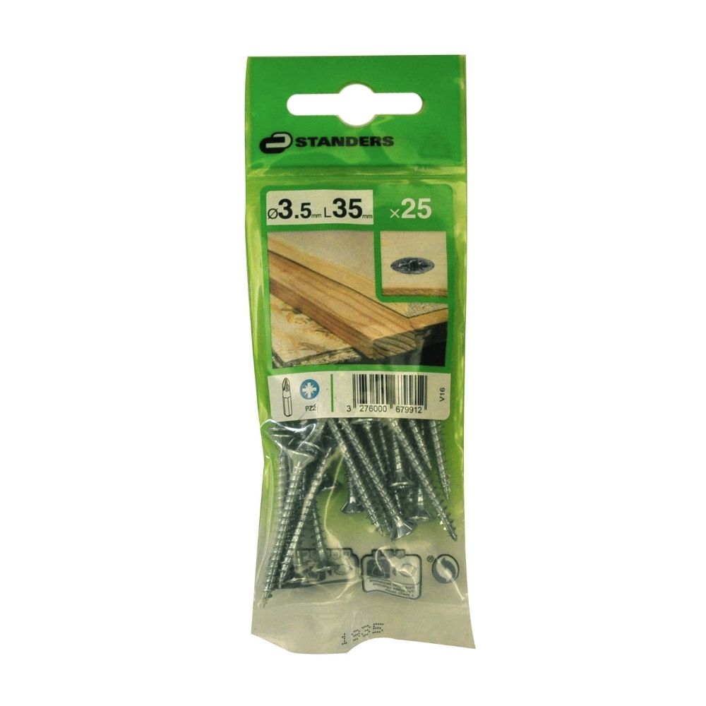 Tornillo Aglomerado Cs Pz Acero 3.5x35mm 25u Standers