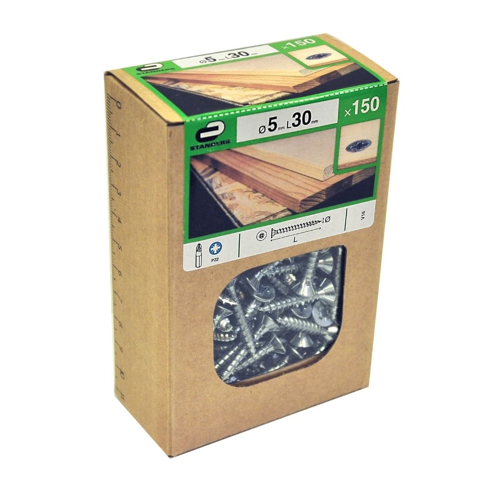 Tornillo Aglomerado Cs Pz Acero 5x30mm 150u Standers