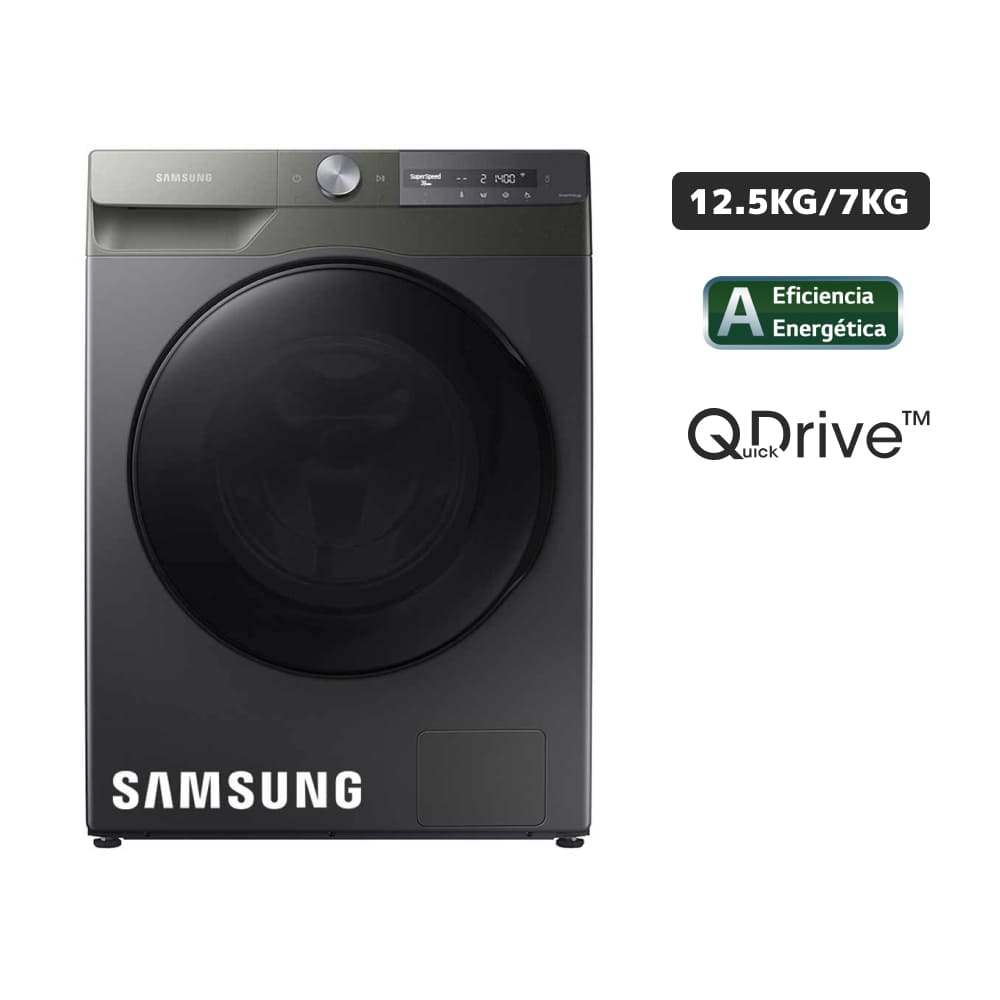 Lavaseca SAMSUNG Carga Frontal 12.5Kg / 7Kg WD12T704DBN/PE Inox