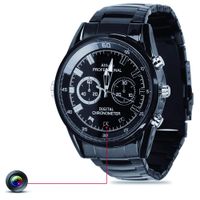 Reloj Iinfrarojo Espia C6 32GB Correa Metal Negra, Vision Nocturna Fotos Audio Video FullHd