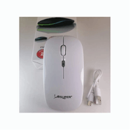 Mouse Inalámbrico Recargable USB Blanco